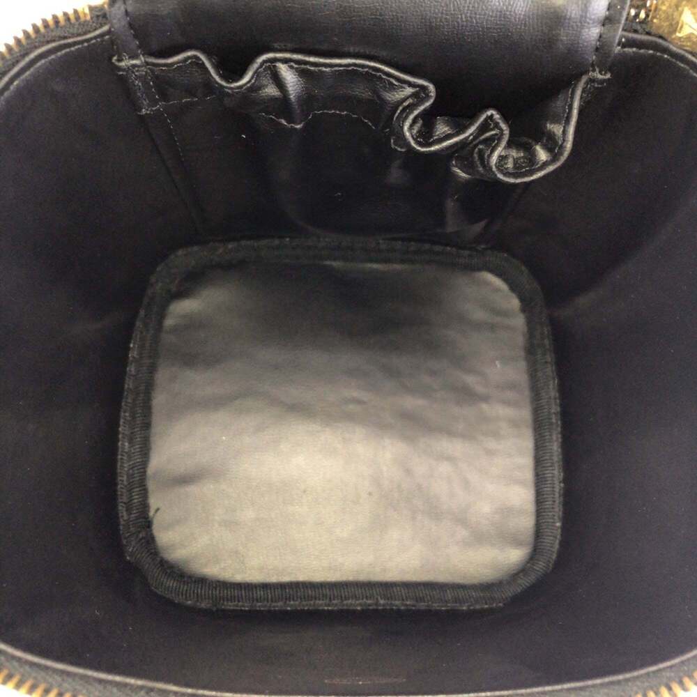 CHANEL Vintage Black Lambskin Leather Logo Pouch - Picture 9 of 10